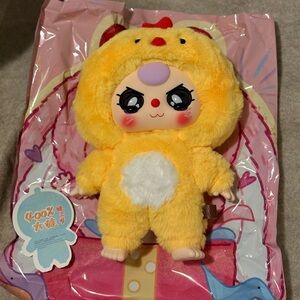 Baby Three Animal V1 Series 400% CONFIRMED Yellow Rooster Plush w/ Special Eyes